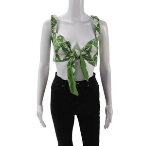 Nomads Womens Current Bikini Top II - Pothos Print + Nephrite Size 5XL